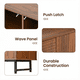 thumbnail image 2 of Mid-Century Modern Walnut Sideboard Buffet Cabinet, 59*16*33 inches Geometric Carved Storage Cabinet with Metal Legs, Multi-Purpose Credenza for Living Room, Dining Room, Entryway, 2 of 3