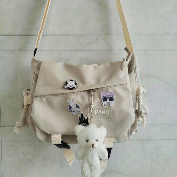 Upgrade Your Style with This Stylish Nylon Handbag Shoulder Bag - Large Capacity Messenger Bag for Men & Students!