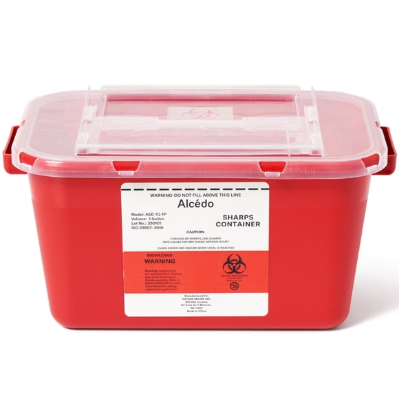 Contenedor para Objetos Cortopunzantes Alcedo de 3.8 Litros para Desechos Biopeligrosos