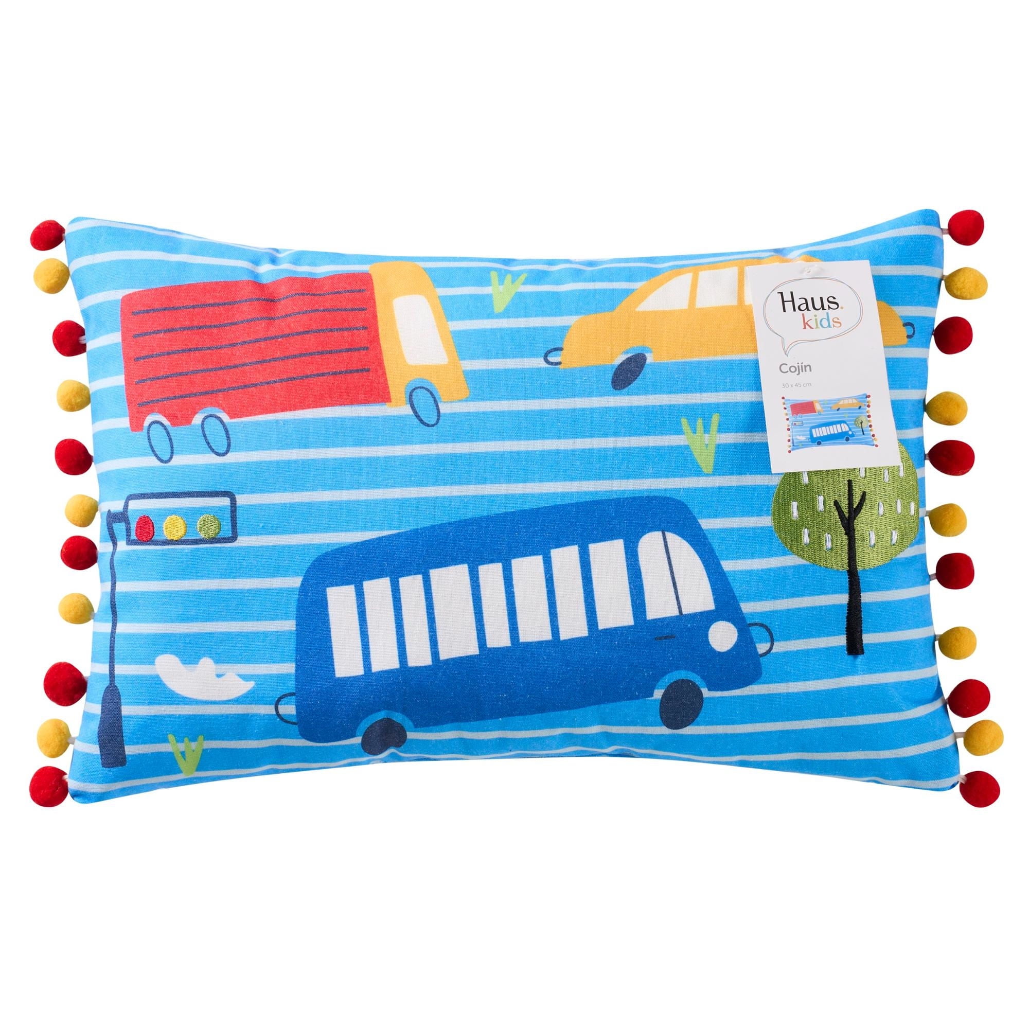Haus Kids - Cojín 40X40 Cm Estampado Autos 65% Poliéster
