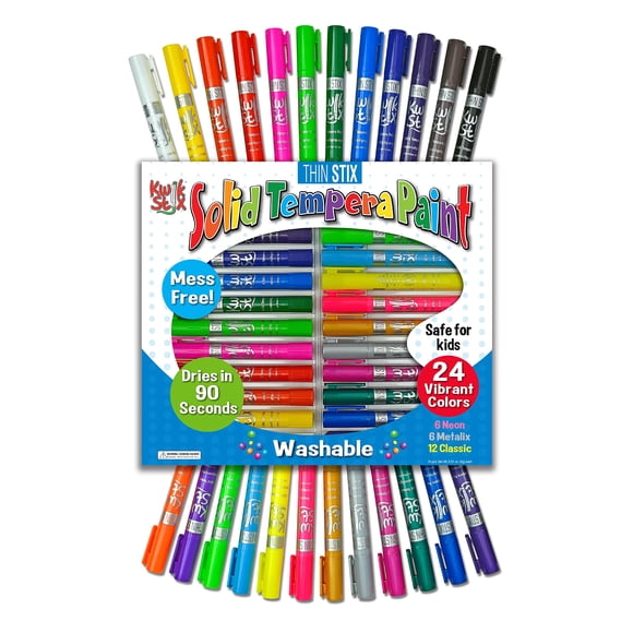 Set de pintura The Pencil Grip Kwik Stix Solid Tempera, 24 unidades