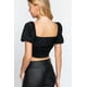 thumbnail image 4 of Top Corto de Satén Fruncido con Escote Halter, 4 of 5
