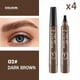 thumbnail image 1 of 4 Split Tip Water Eyebrow Pencil, Long Lasting Waterproof, Simulated Natural Vivid Eyebrow , Clear Texture, No Decolorize Eyebrow Pen, 1 of 3