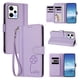 thumbnail image 2 of Funda Cartera Trébol para Xiaomi Redmi Note 12 Pro 5G con Ranuras Tarjetas y Carga Inalámbrica Morado claro, 2 of 6