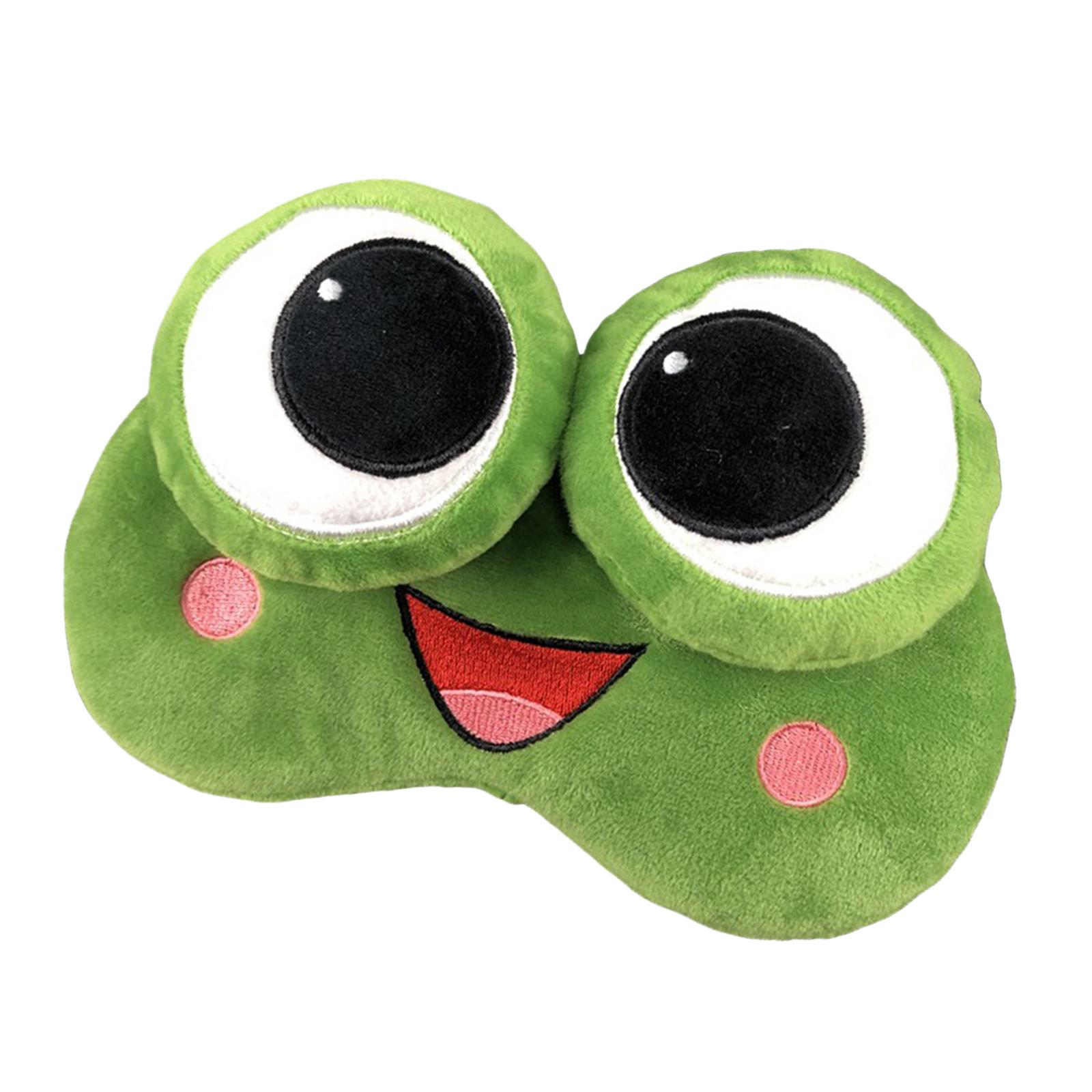 Magideal - De Rana Para Dormir Animal Eye Cover Dibujos Animados Night Sleep S Ligero Soft Blinder Eye Felpa Venda Para Los Ojos Para Siesta De , Feliz Contento