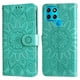 thumbnail image 1 of Funda tipo cartera FOXDOCK para Infinix Smart 6 , diseño girasol en relieve, cuero PU, cierre magnético, soporte y tarjetero, 1 of 5