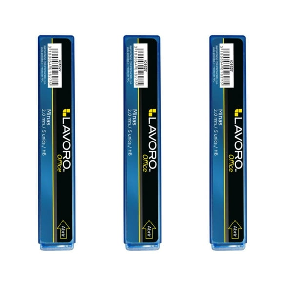 Pack 2 Tubos Minas 2.0mm Hb 5 Unid. Lavoro