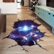 thumbnail image 1 of 1pcs 3D Ripped Starry Sky Decorative Floor Stickers, Self-adhesive Removable PVC Stickers Suitable For Living Room Bedroom, 1 of 2
