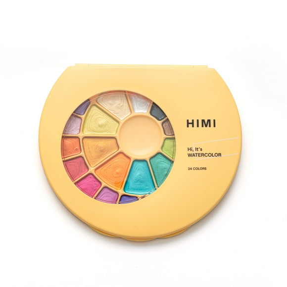 HIMI Set Pintura SemiHumeda 24Colores Metalizados (Amarillo)