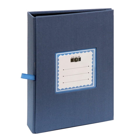 Vgo - Album Hojas Negras Con Tapa De Tela. Para Ensobrar 10X15 Cm / 100F