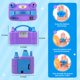 thumbnail image 5 of Bomba eléctrica portátil para globos NuLink de doble boquilla, color morado, 5 of 7