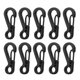 thumbnail image 2 of 10 unids negro colgando hebilla mosquetón clip resorte broche llavero llavero, 2 of 3