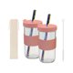thumbnail image 4 of Juego De Vasos De Agua Reutilizables Para Beber Jugo De Gran Capacidad De 24 Onzas, Tarro De Viaje, Color Rosa, 4 of 5
