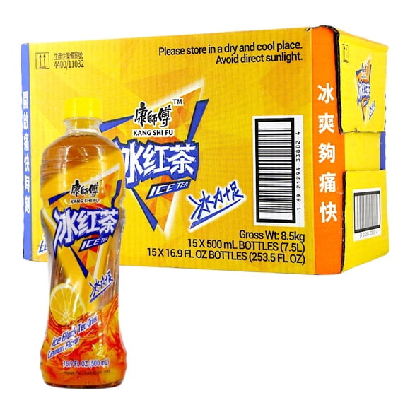 Té Rojo Helado Sabor Limon Marca Kang Shi Fu 500 ml* 15 Botellas