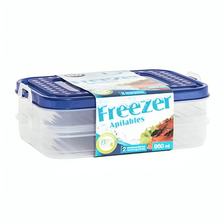 Libbey - Set 2 Contenedores Tark Freezer. Rec. 960ml