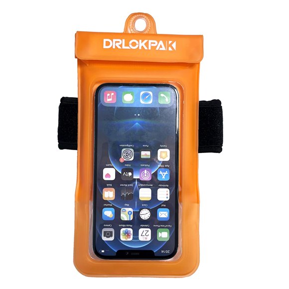Funda impermeable para teléfono DRLOKPAK con brazalete flotante para pantallas de 7 pulgadas