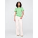 thumbnail image 2 of Camiseta GAP Favorite para mujer, cuello redondo, verde julepe, talla XS, 2 of 4