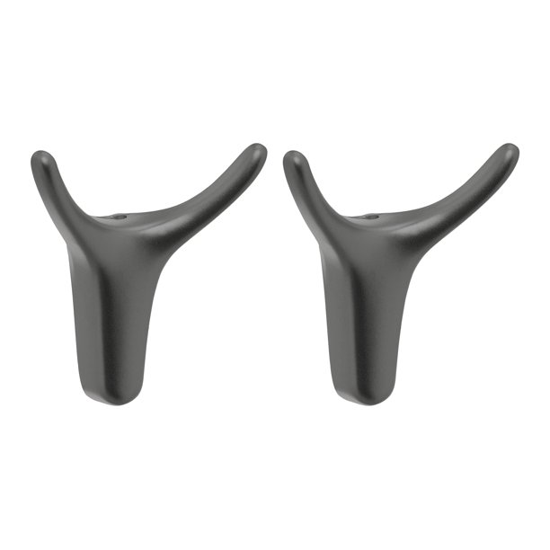 Perchero de Pared, Gancho de Zinc, Perchero para Sombreros, Gancho Individual, Ganchos de Pared con Diseño de Cuerno para Entrada, Baño, Dormitorio Gris 2