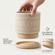thumbnail image 4 of Macetero Maceta De Ceramica Beige Con Patrones Blancos S, 4 of 7