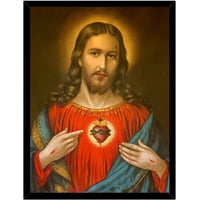 Genérico - Cuadro Decorativo Jusus 3 Medidas 30X40 Cm