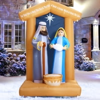 Belén Inflable Navideño De 2,1 M Para Decoración Exterior Zpisf