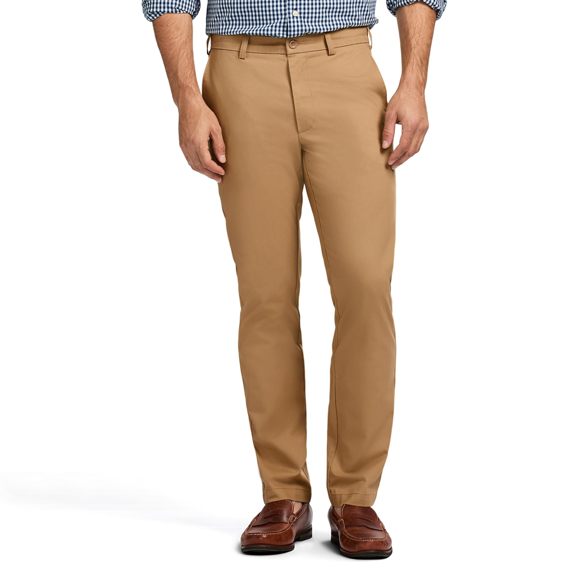 Pantalones Izod American Chino De Corte Recto Inglés Caqui 38x29
