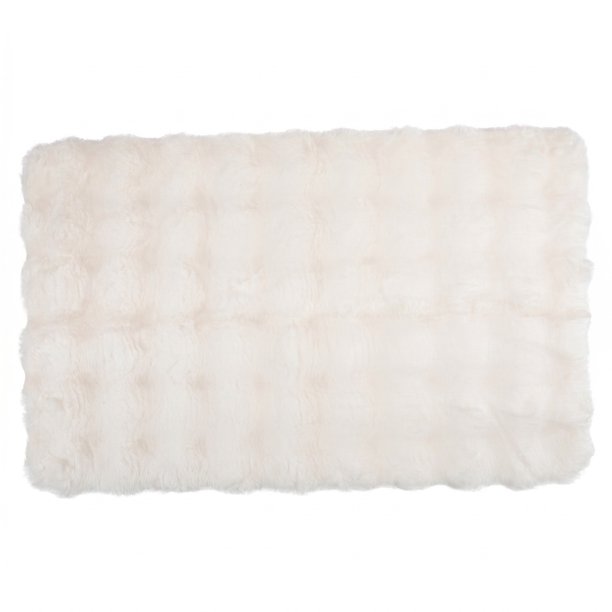 REGALWOVEN Alfombra de Baño de Lujo y Hermosa - Alfombrilla de Baño de Microfibra Ultra Suave y Absorbente Blanca 32" x 20"