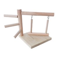 Ioensy - Loros Percha Madera Gimnasio Soporte Pájaro Columpio Escalada Escalera Hecha A Mano Resistente