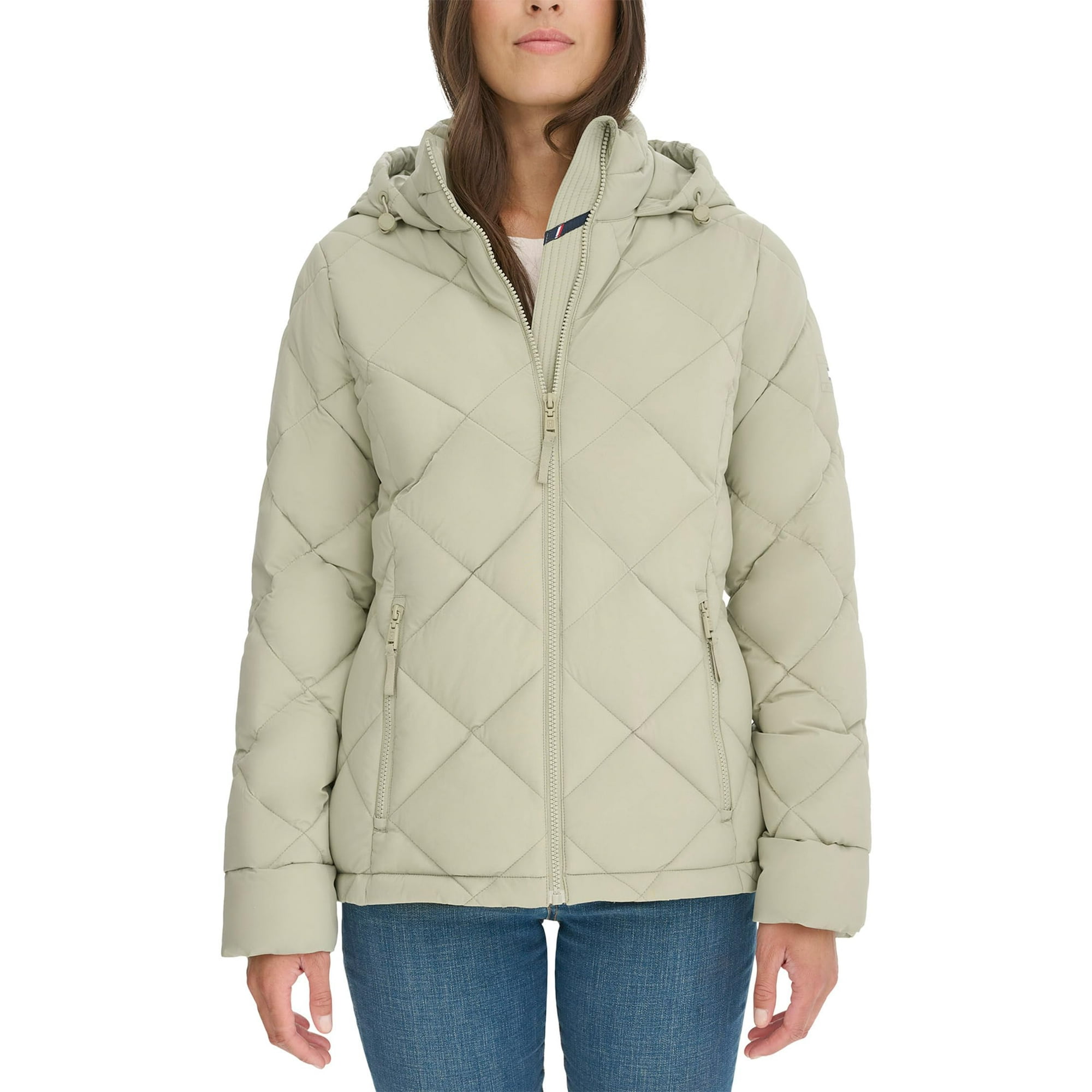 Chaqueta Tommy Hilfiger Con Cremallera, Ligera, Con Césped Marino Para Mujer