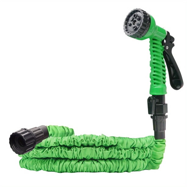 1pc, Garden Hose Expandable Flexible Water Hose Plastic Hoses Car Wash Water Gun 25ft/50ft/75ft/100ft X 3/4", Garden Sprayer Watering Irrigation Tools, Solid Brass Fitting Connectors, Lightweight Kink