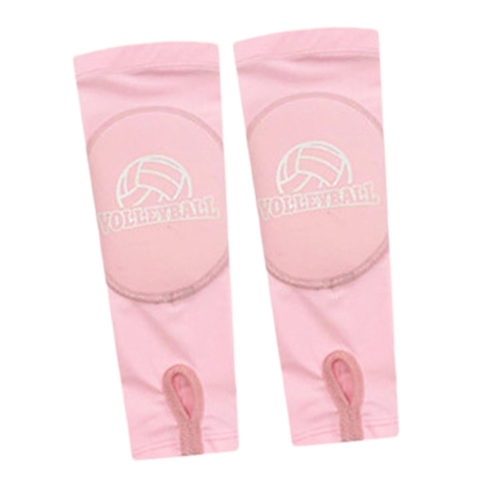 Magideal - 2 Piezas De Guantes De Manga De Voleibol Para Brazo, Protectores Deportivos Para Brazo, Guantes De Entrenamiento De Compresión Para Antebrazo, Para Vi Rosa