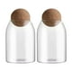 thumbnail image 1 of Set 2 Botellas Frascos Contenedor 880mL Vidrio 15cm Tapa Corcho, 1 of 3