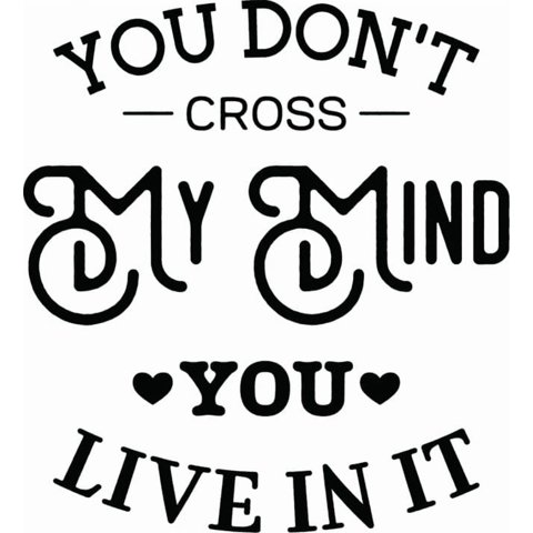Rienda Libre Graphics - Decomural Cross My Mind Love Ws-46215