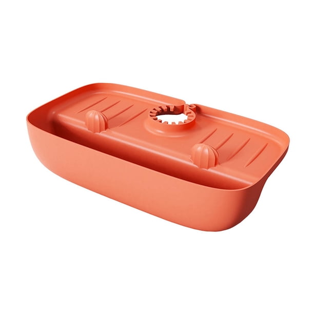 Almohadilla Antideslizante Para Escurridor, Alfombrilla De Secado, Protectores De Fregadero, Bandeja De Almacenamiento Para Encimera, Naranja