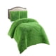 thumbnail image 2 of Cobertores De Peludos Con Chiporro Plaza Y Media 180x200cm Verde, 2 of 3