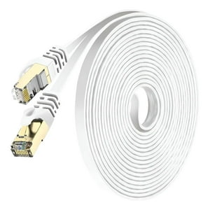 Genérica - 15 Metros Cable De Red Giga Ethernet Cat7 Rj45 Blanco
