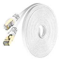 Genérica - 15 Metros Cable De Red Giga Ethernet Cat7 Rj45 Blanco