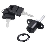 Magideal - Cerradura De Émbolo De Empuje Cerradura De Émbolo De Aleación De Zinc Cerradura De Gabinete De Cabezal De Cilindro Portátil Cerradura De Cajón Cerradu 19Mm Negro