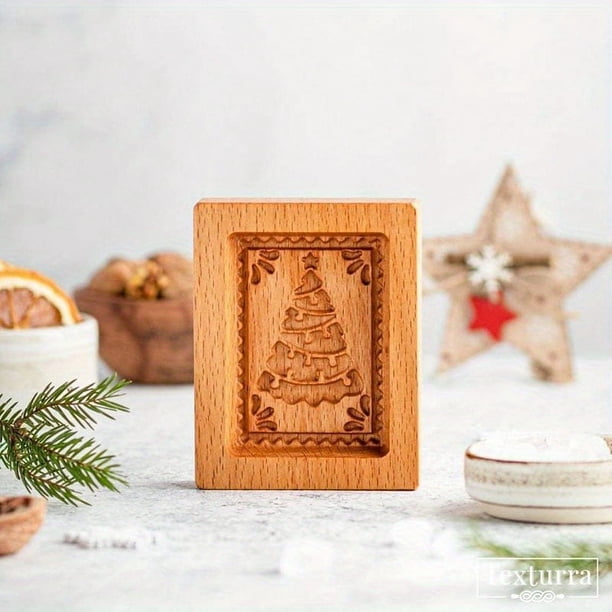 1pc, Easy Baking with Wooden Cookie Mold - Press Cookie Stamp for Perfectly Shaped Treats - Kitchen Gadgets and Accessories for Home Bakers