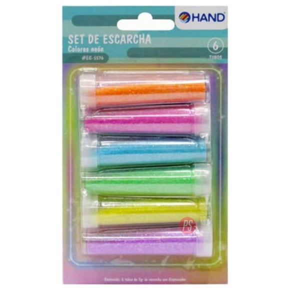 Kit 3 Blíster Escarcha 18 Tubos Colores Neón - PS