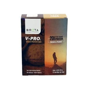 Brota Superfoods - Caja 5 Barritas V-Pro Cacao & Peanut 325G
