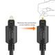 thumbnail image 3 of Cable óptico Toslink CableCreation de 50 pies con conectores bañados en oro, 3 of 3