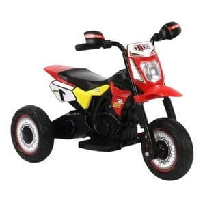 Vipnetwork - Triciclo Infantil Tipo Moto 3 Ruedas Rojo