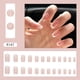 thumbnail image 4 of 24 uñas postizas nude, uñas postizas francesas cortas, uñas de presión con diseños, pegatinas acrílicas, puntas de uñas artificiales de cobertura completa para decoración de uñas de niñas (desnudo fra, 4 of 5