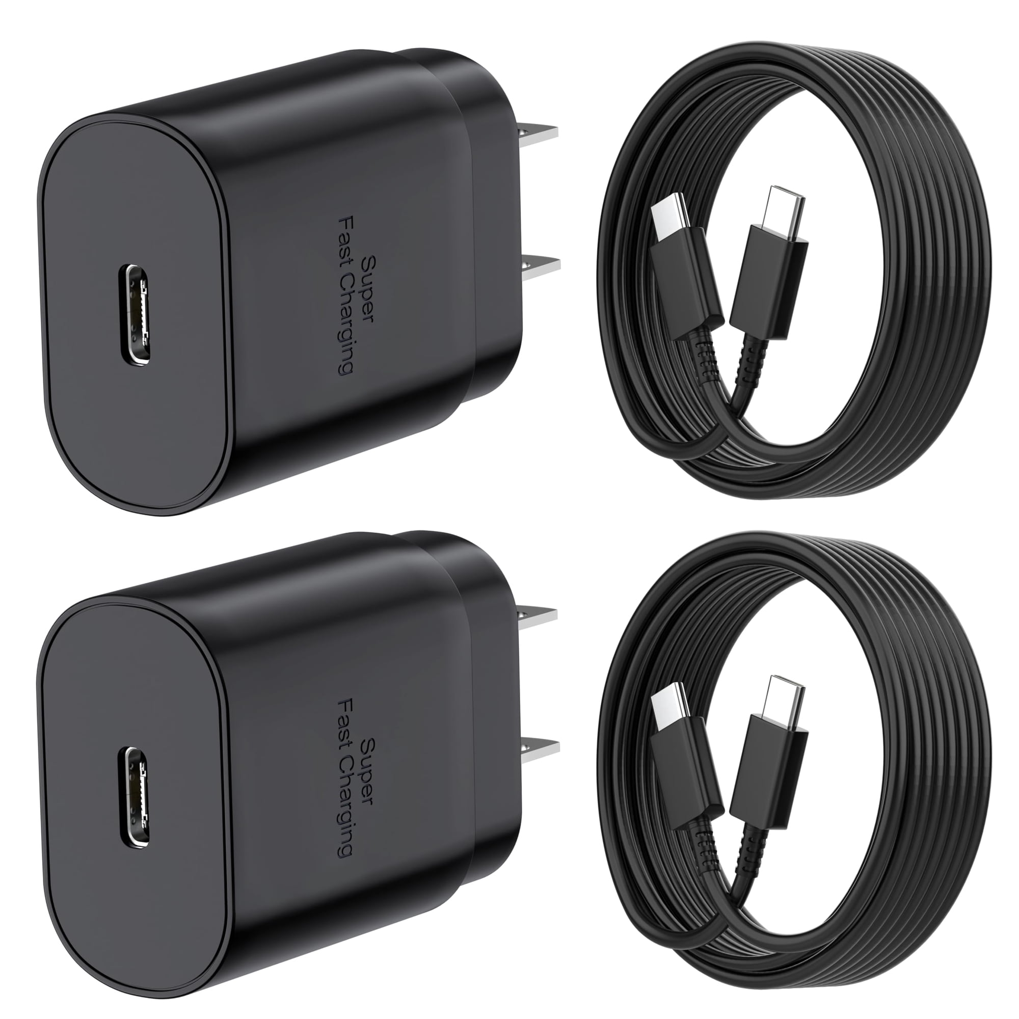 Cargador Tt&c Usb C De Carga Superrápida De 25 W Para Samsung, Paquete De 2