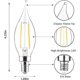 thumbnail image 3 of Bombilla LED Sengled E12 regulable 40W 2700K - Pack de 24 unidades, 3 of 6