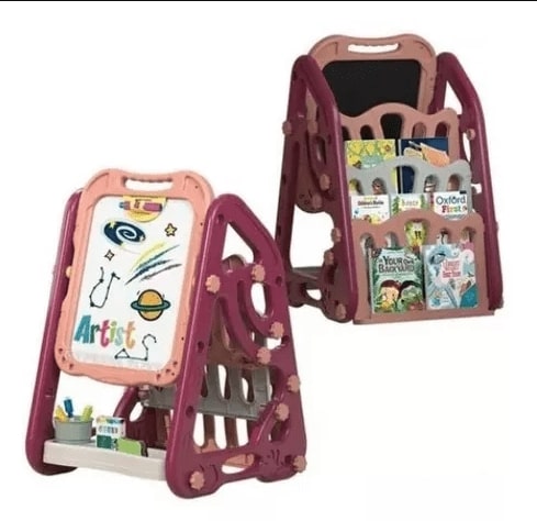 Lapequeteria - Pizarra Infantil 2 En 1 Con Librero