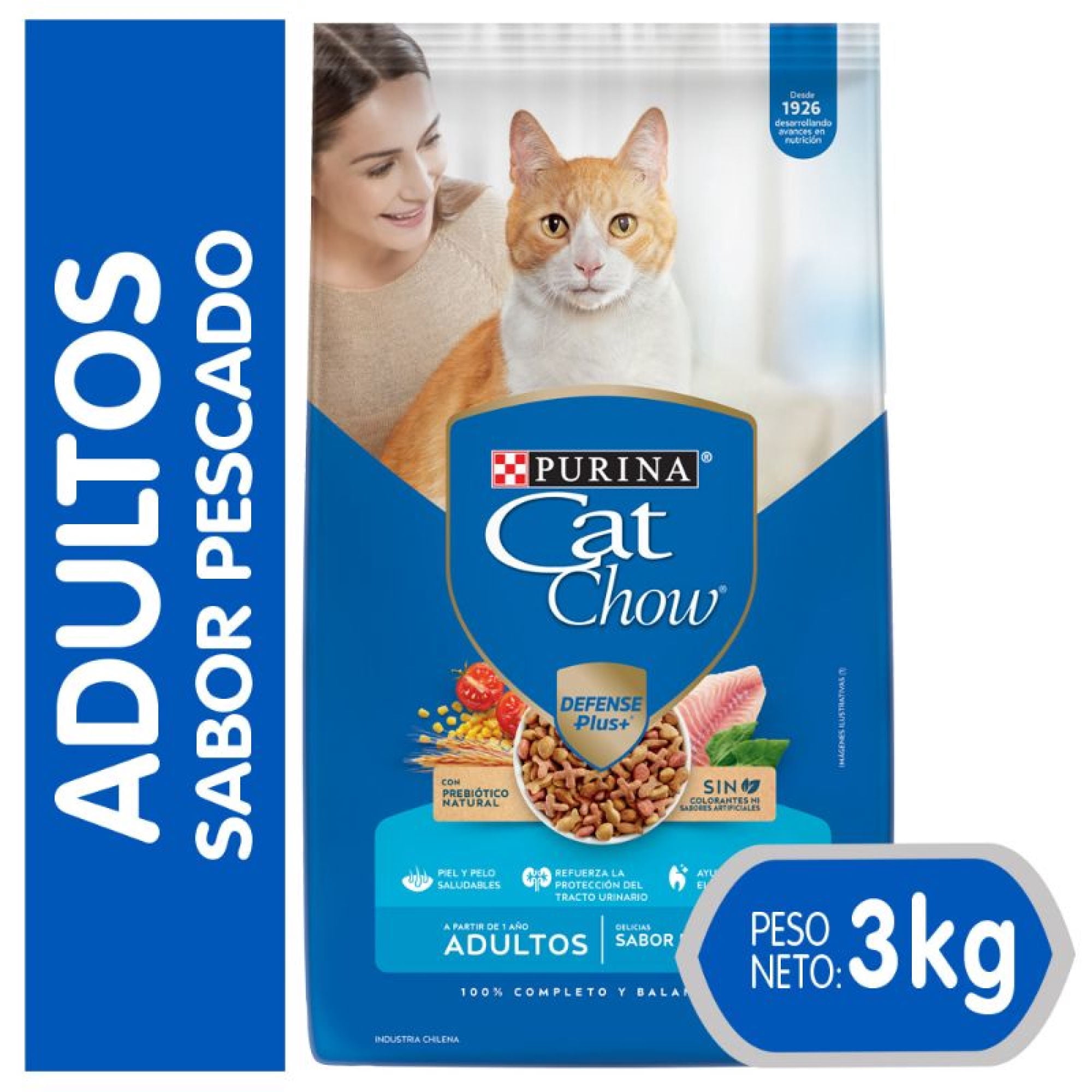 Alimento Seco Gato Adulto Sabor Pescado Bolsa 3 Kg Cat Chow