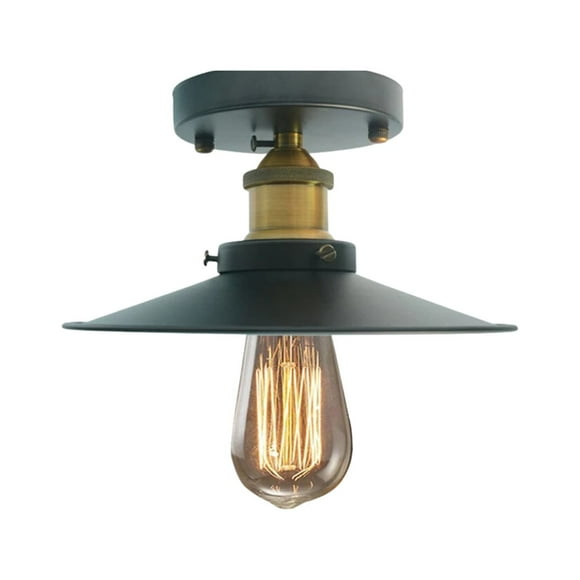 Lampara Techo Vintage Decoración Retro Soquete E27 Negro