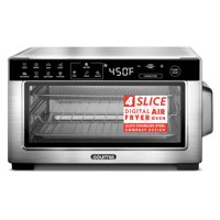 Horno Tostador Digital Con Freidora De Aire Gourmia Para 4 Rebanadas, Acero Inoxidable
